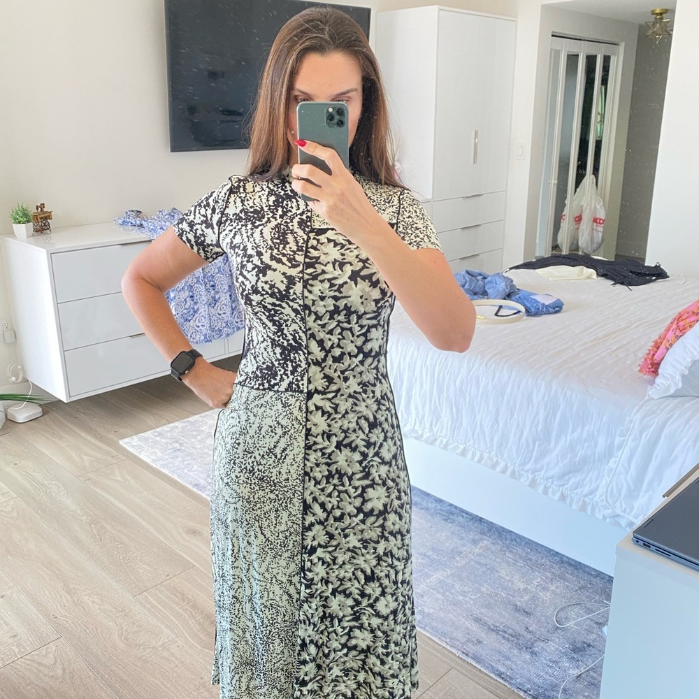 Proenza Schouler Black and White Midi Dress